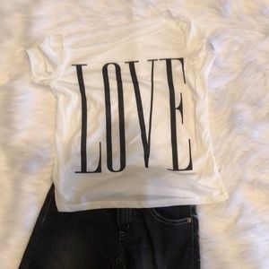 Asymmetrical Neck Love Top